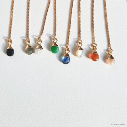 Boucles Ysée (améthyste et plaqué or) – Image 3