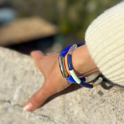 Bracelet Sonia version résine (Bleu vert clair) – Image 3