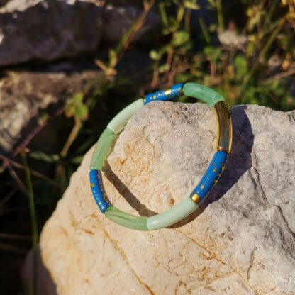 Bracelet Sonia version résine (Bleu vert clair) – Image 2
