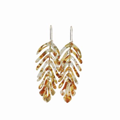 Boucles Pocahontas (feuilles marron/beige)