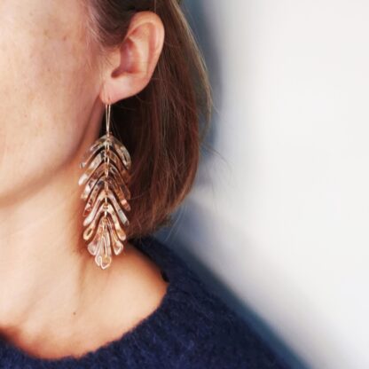 Boucles Pocahontas (feuilles marron/beige) – Image 2