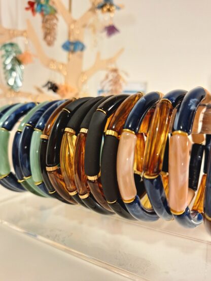 Bracelet Sonia Soirée (perles acryliques/élastique) – Image 2