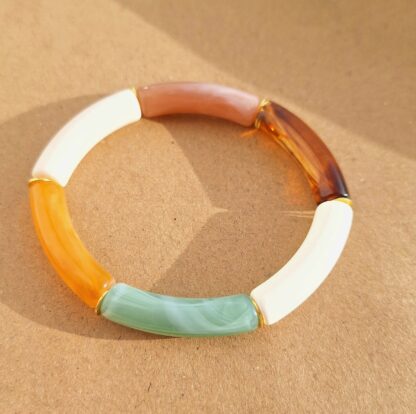Bracelet Sonia Douceur du soir (perles acryliques/élastique)