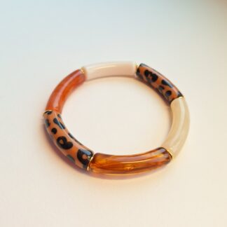 Bracelet Sonia Jaguar (perles acryliques/élastique)