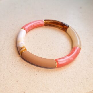 Bracelet Sonia Rosé 2 (perles acryliques/élastique)
